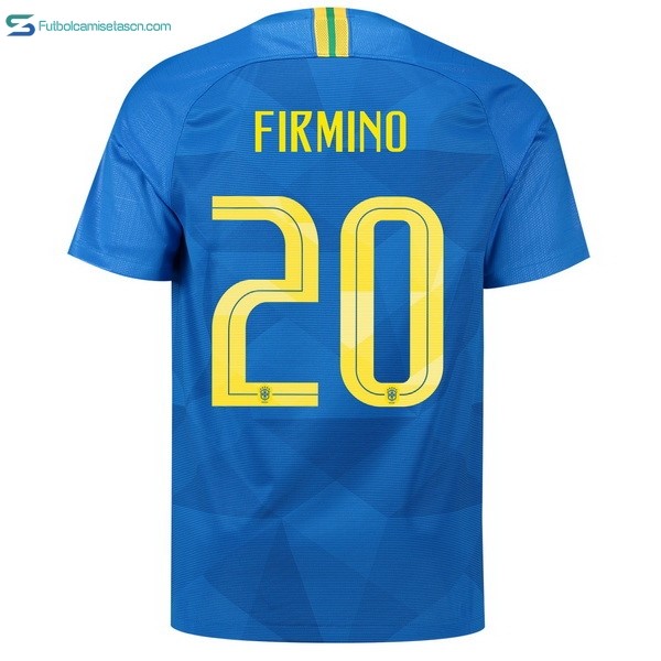 Camiseta Brasil 2ª Firmino 2018 Azul